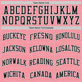 Custom Medium Pink Black-White Authentic Basketball Jersey