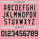 Custom Medium Pink Black-White Authentic Basketball Jersey