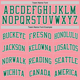 Custom Medium Pink Kelly Green-White Authentic Basketball Jersey