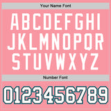 Custom Medium Pink White Black-Teal Authentic Basketball Jersey