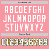 Custom Medium Pink White Black-Neon Green Authentic Basketball Jersey