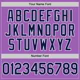 Custom Medium Purple Navy-White Authentic Baseball Jersey