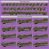 Custom Medium Purple Black-Neon Green Authentic Baseball Jersey