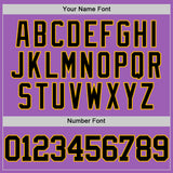 Custom Medium Purple Black-Gold Authentic Basketball Jersey
