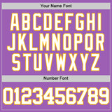Custom Medium Purple White-Gold Authentic Basketball Jersey