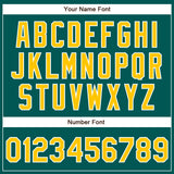 Custom Midnight Green Yellow-White Authentic Baseball Jersey