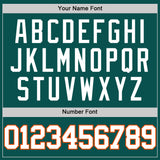 Custom Midnight Green White-Orange Authentic Basketball Jersey