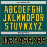 Custom Midnight Green Black-Gold Authentic Basketball Jersey