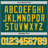 Custom Midnight Green Gold-White Authentic Basketball Jersey