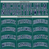 Custom Midnight Green Red White-Navy Authentic Basketball Jersey
