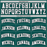 Custom Midnight Green White Gray-Black Authentic Basketball Jersey