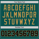 Custom Midnight Green Black-Old Gold Authentic Basketball Jersey