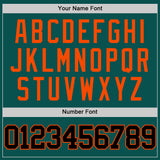 Custom Midnight Green Black-Orange Authentic Basketball Jersey