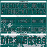 Custom Midnight Green Gray-Black Splash Mesh Authentic Football Jersey