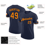 Custom Navy Bay Orange Performance T-Shirt