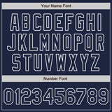 Custom Navy Orange-White Authentic Baseball Jersey