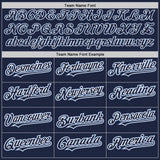 Custom Navy White-Light Blue Authentic Baseball Jersey