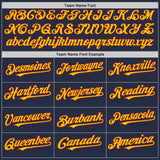 Custom Navy Crimson-Yellow Mesh Authentic Throwback Baseball Jersey