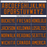 Custom Navy Texas Orange Mesh Authentic Throwback Baseball Jersey