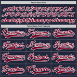 Custom Navy Maroon-White Hockey Jersey