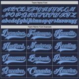 Custom Navy Light Blue Hockey Jersey