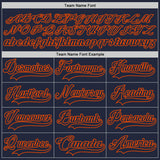 Custom Navy Orange Hockey Jersey