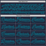 Custom Navy Teal Hockey Jersey