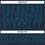 Custom Navy Teal Hockey Jersey