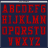 Custom Navy Red Authentic Baseball Jersey