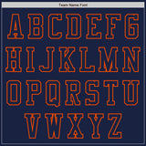Custom Navy Orange Authentic Baseball Jersey