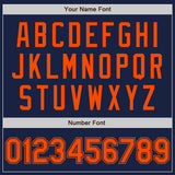 Custom Navy Orange Authentic Baseball Jersey