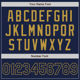 Custom Navy Old Gold Authentic Baseball Jersey
