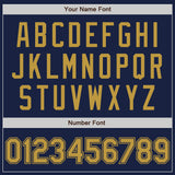 Custom Navy Old Gold Authentic Baseball Jersey