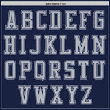 Custom Navy Gray Authentic Baseball Jersey