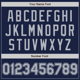 Custom Navy Gray Authentic Baseball Jersey