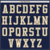 Custom Navy Cream Authentic Baseball Jersey