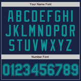 Custom Navy Teal Authentic Baseball Jersey
