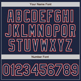 Custom Navy White-Red Authentic Baseball Jersey