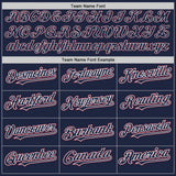 Custom Navy White-Crimson Authentic Baseball Jersey