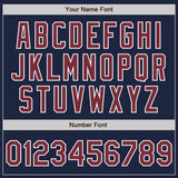 Custom Navy Burgundy-White Authentic Baseball Jersey