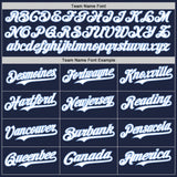 Custom Navy White-Light Blue Authentic Baseball Jersey
