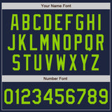 Custom Navy Neon Green Authentic Baseball Jersey