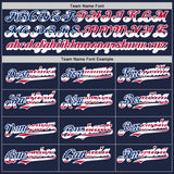 Custom Navy White Pinstripe USA Flag Authentic Baseball Jersey