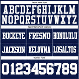 Custom Navy White-Gray Mesh Authentic Football Jersey