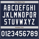 Custom Navy White-Red Authentic Baseball Jersey