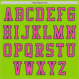 Custom Neon Green Pink-Navy Authentic Baseball Jersey