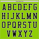 Custom Neon Green Black-White Authentic Baseball Jersey