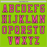 Custom Neon Green Pink-Black Authentic Baseball Jersey