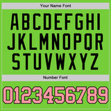 Custom Neon Green Medium Pink-Black Authentic Basketball Jersey