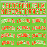 Custom Neon Green Orange-White Authentic Basketball Jersey